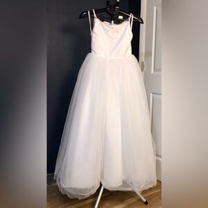 Michael Anglo Elegant White Kids Dress Size 14